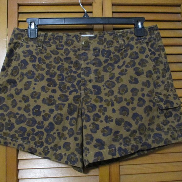 J. Crew shorts cotton animal print with stretch & pockets like new size 12 - Picture 1 of 7